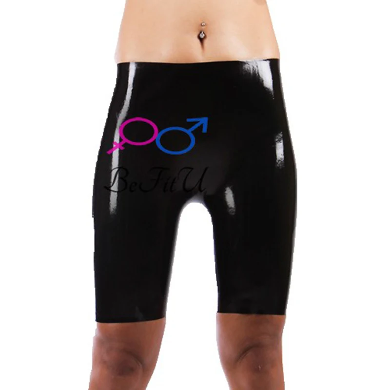 Latex Shorts fetish underwear with sleeve sexy natural pants sheath exotic underpants for men boxer
