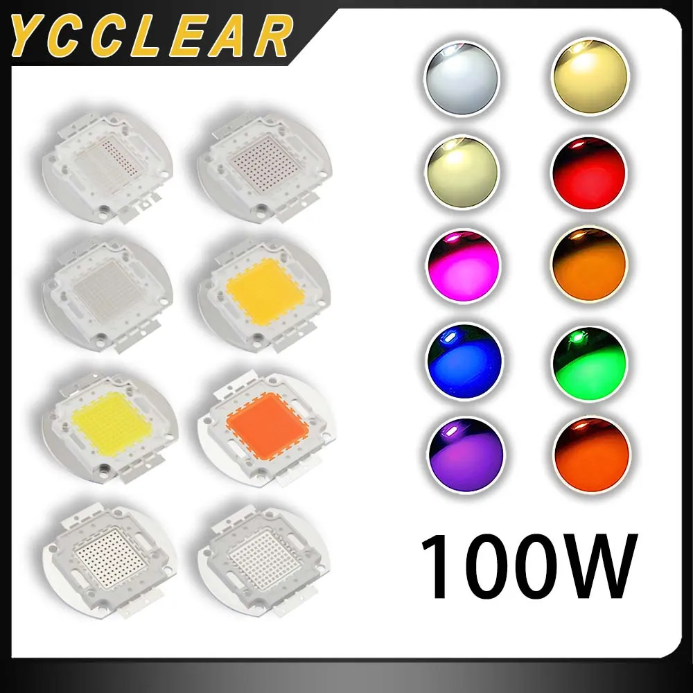 Beads 100w Warm Cool White Red Blue Green Yellow Uva Ir Full Spectrum 660nm 440nm Cob Grow Lamp For 100 W Watt Led Chip