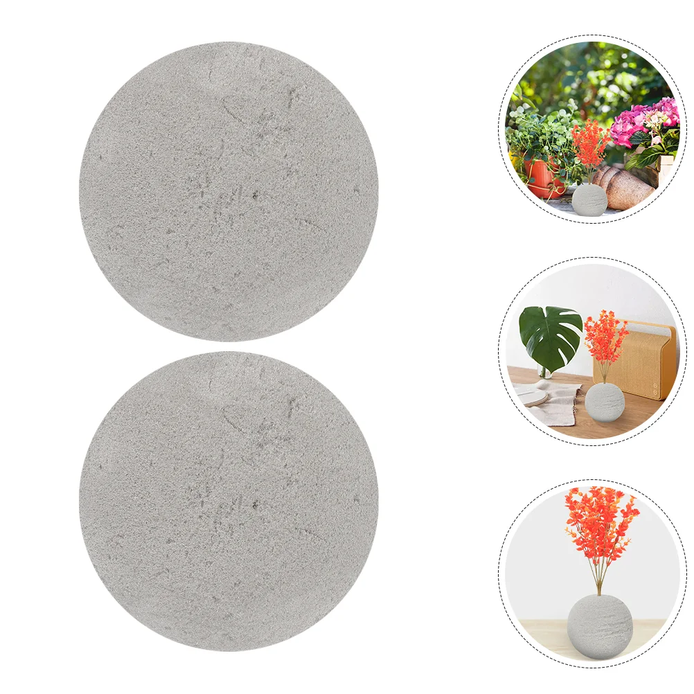 

2 Pcs Foam Flower Mud Circle Balls Absorb Water Blocks Crafts Arrangement Supplies