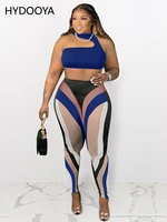 womens tracksuit sexy off shoulder fitness crop tophigh waist color block yoga pencil leggings sweatsuits active 2 piece sets