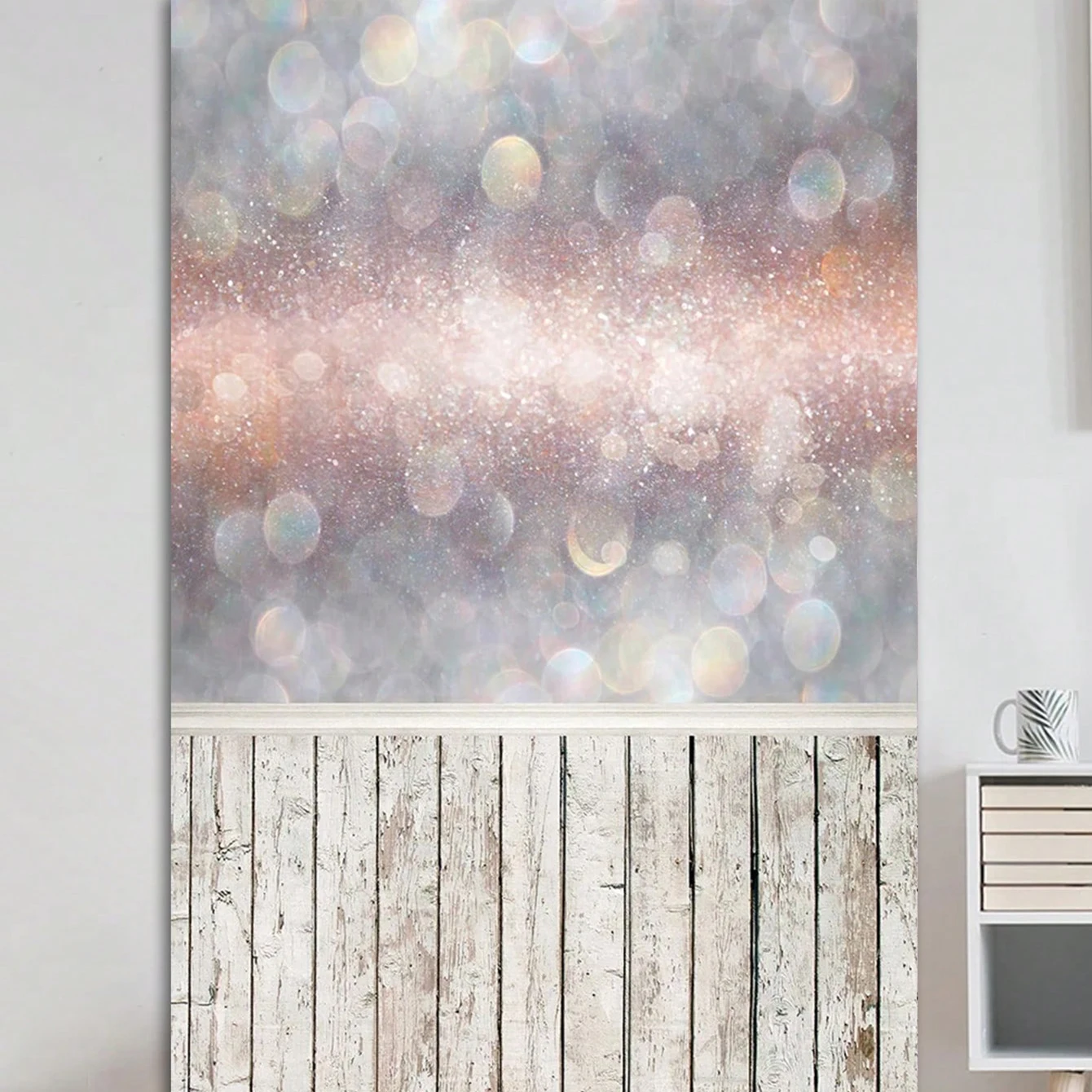 1 шт.-задний фон для фотосъемки с серебряной фотографией