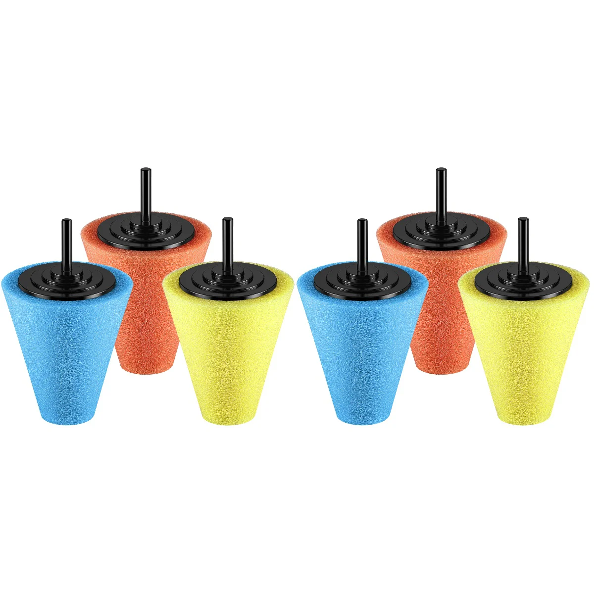 

6 pcs Car Waxing Polishing Pads Wheel Polishing Sponges Car Detailing Wheel Hub Care Buffer Sponge Polishing Pads Pads