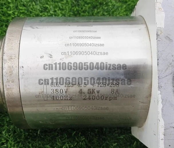 Фото Шпиндель гравировального станка GDZ-125-4,5, 4,5 кВт, диаметр 125, 24000 об/мин, 400 Гц, без преобразователя частоты, протестировано в порядке №2