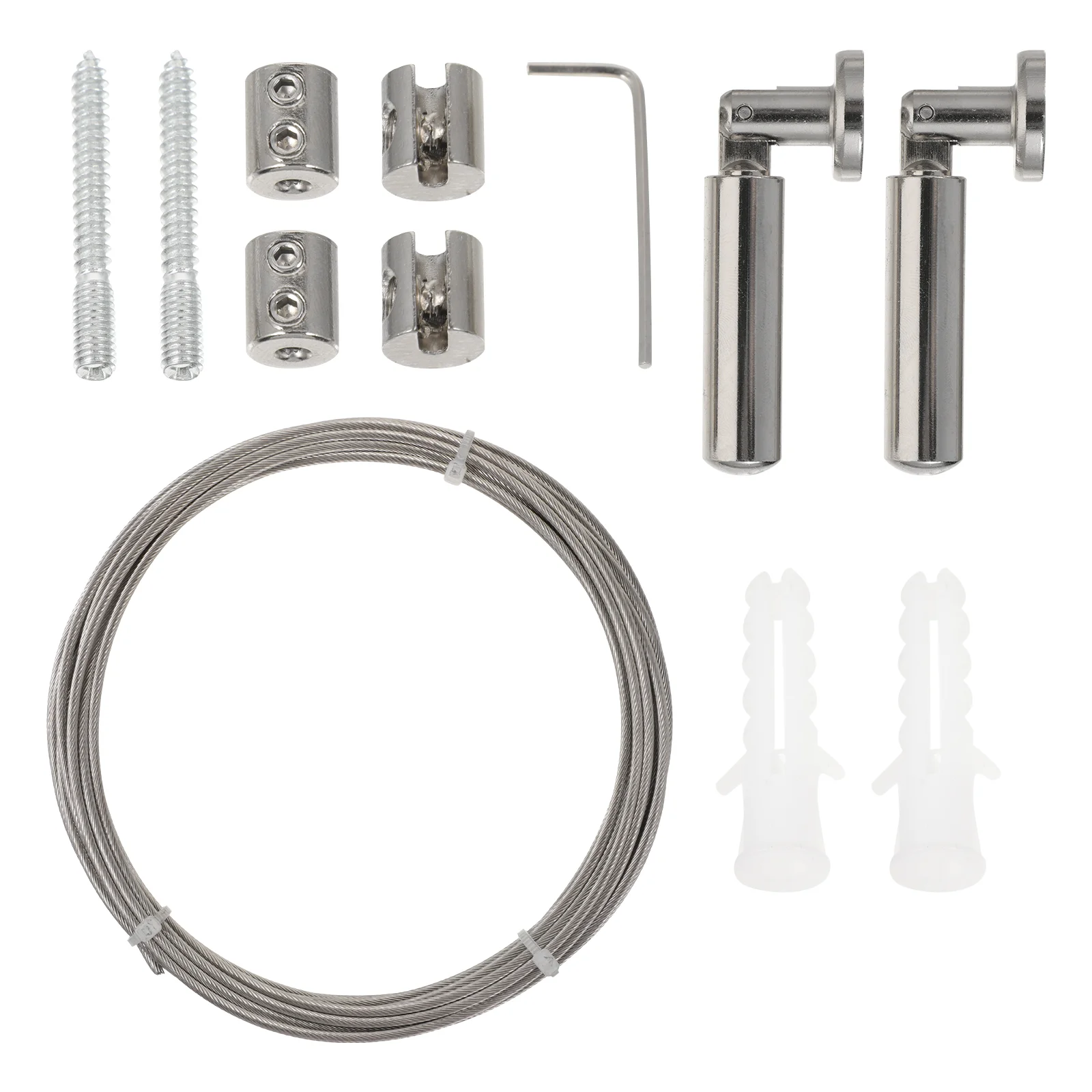 

Stainless Steel Wire Rope Curtain Accessories Clothes Hanging Clothesline Drape Rod