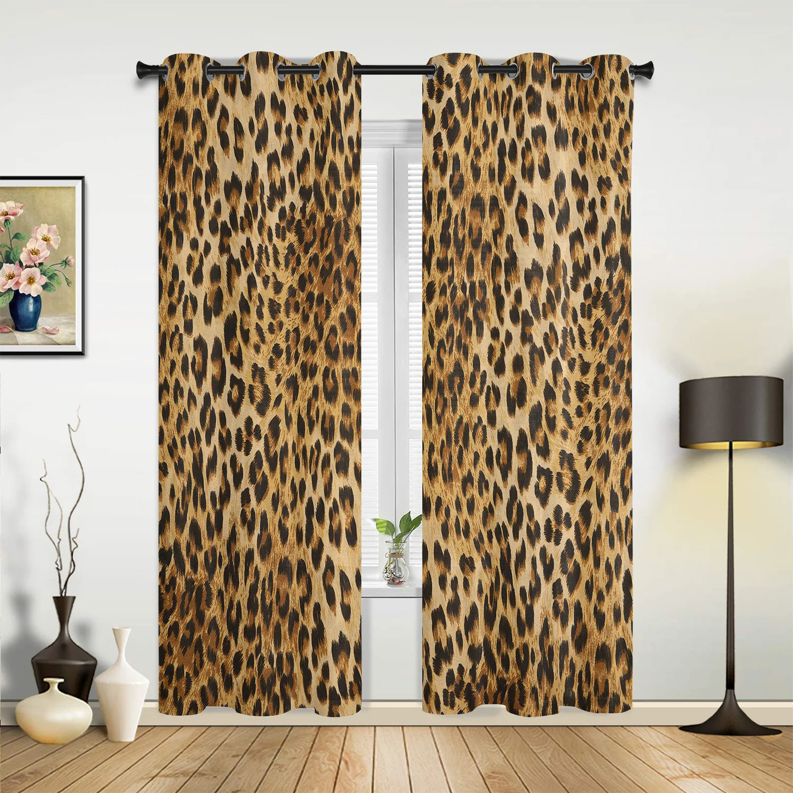 

Wild Animald Leopard Curtains for Bedroom Living Room Drapes Kitchen Children's Room Window Curtain Modern Home Decor