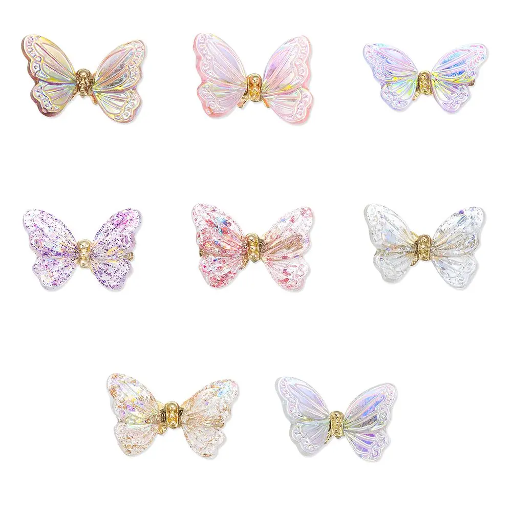 

Shiny nail Stickers DIY Manicure Aurora Color Nail Jewelry 3D Flying Butterfly Luxury Crystal Zircon Nail Rhinestones