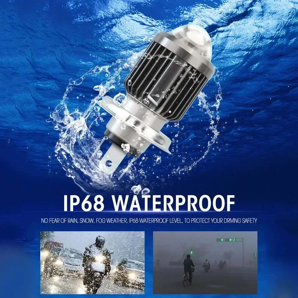 Автомобильные светодиодные лампы для фар H4 мотоцикла дальний свет мотоцикл 3000K