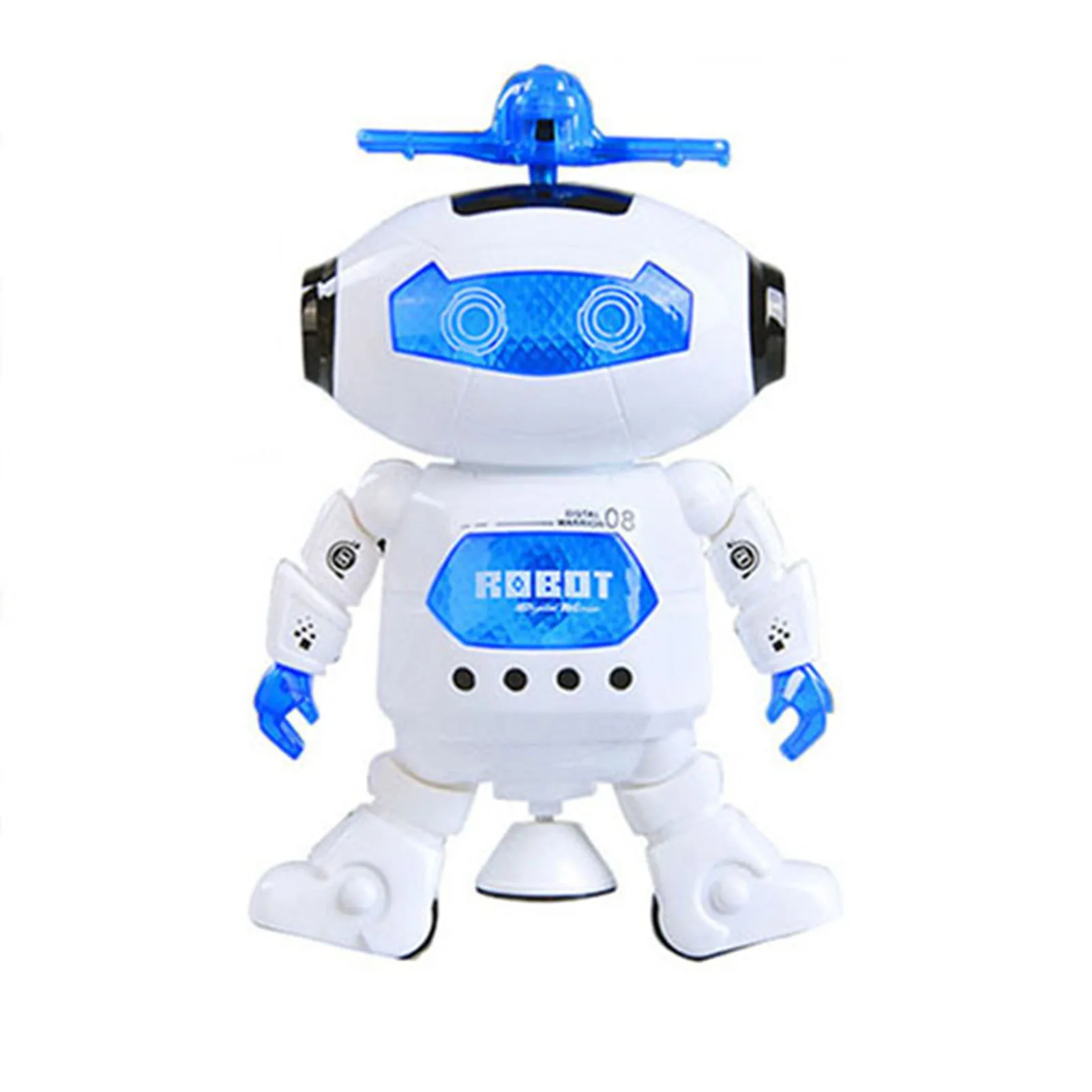 1 Pcs Electric Dancing Robot Music Light Rotation Toy Birthday Gift For Children Kids