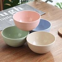 48pcs unbreakable cereal bowls spoons set lightweight wheat straw tableware for salad soup fruit noodles rice kitchen utensils
