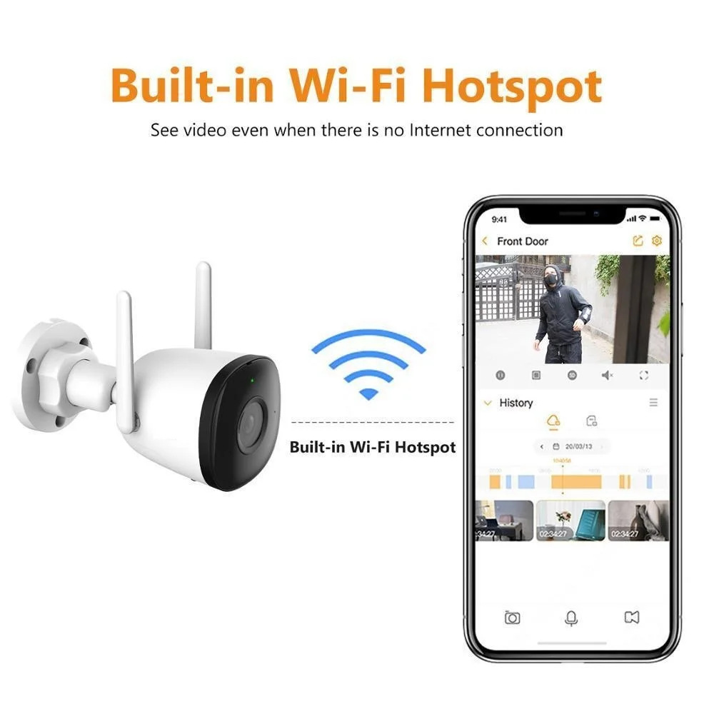 

4MP 2MP Bullet 2C Wifi Camera Automatic Tracking Weatherproof AI Human Detection Outdoor Surveillance ip Camera