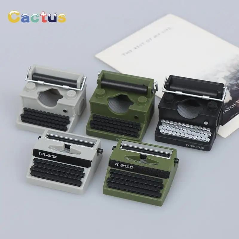 

New Hot！ Simulation Vintage Typewriter Dollhouse Miniature 1:12 Scale Fairy Doll Home Life Scene Furniture Toys