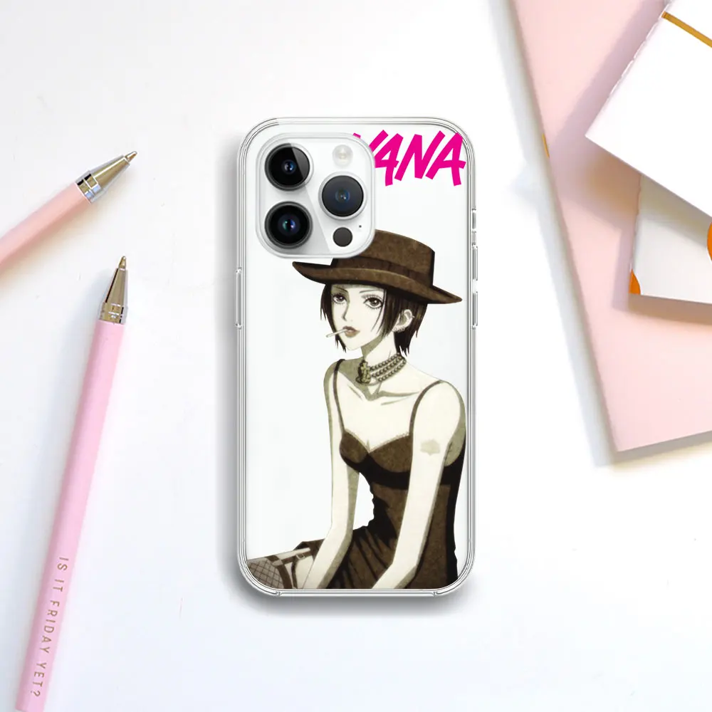 Comics N-Nana Osaki Transparent Phone Case For iPhone 12 11 14 13 15 16 Pro Max Plus Shell