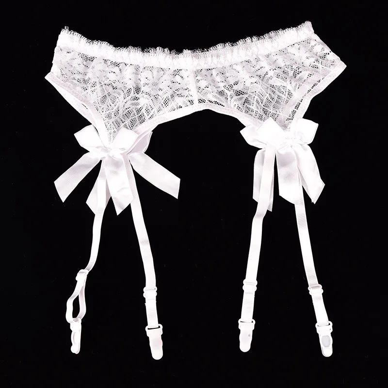 

Sheer Lace Ligas Sexy Top Thigh Highs Garter Belt Stockings Bondage Lingerie Garter Belt Suspender Set