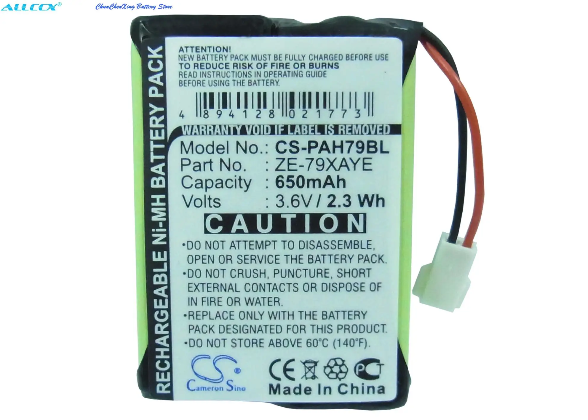 

Cameron Sino 650mAh Battery ZE-79XAYE for Panasonic Handheld ZE-79, Handheld ZE-79UNCY, Handheld ZE-79XAYE