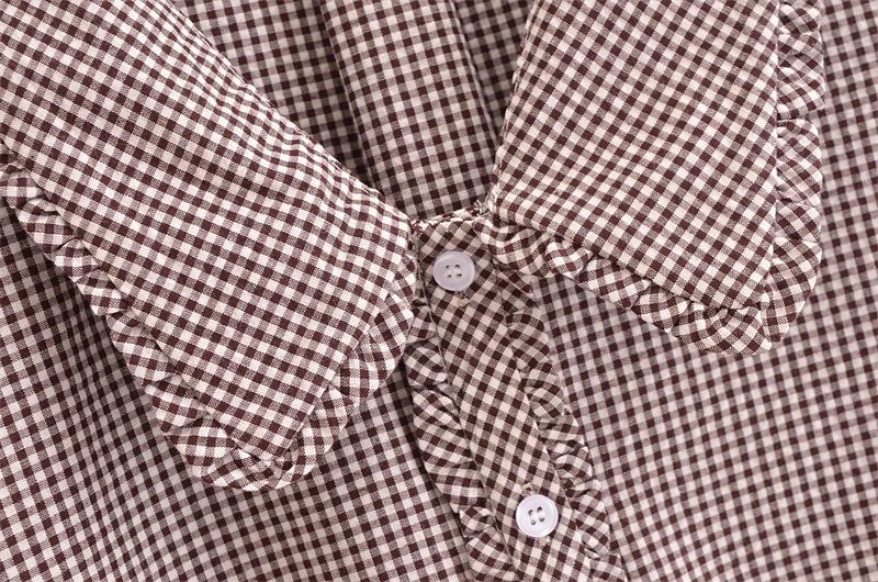 Женские рубашки TRAF Новинка весна-лето 2024 рубашка с маленьким круглым вырезом