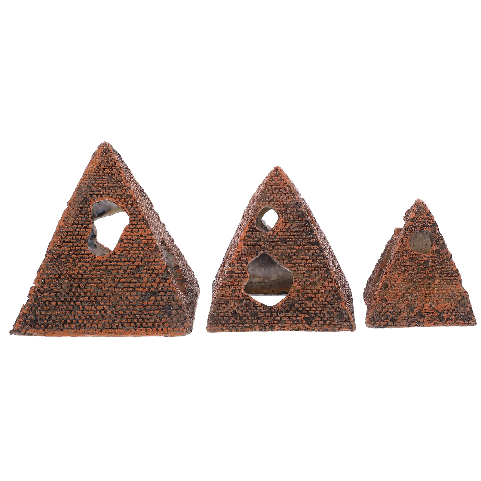 

Aquarium Pyramid Tank Hideout Decor Resin Decorations Egyptian Hideouts Ornament Hiding Model Cave Reptile Figurine Hideaway