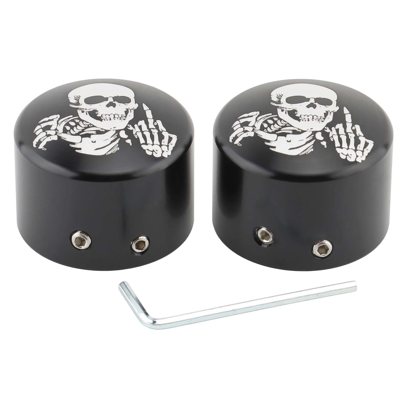 

Крышка передней оси мотоцикла с черепом, колпачки для болтов для Harley Touring Electra Glide Dyna Low Rider Fat Bob Sportster XL883 XL1200