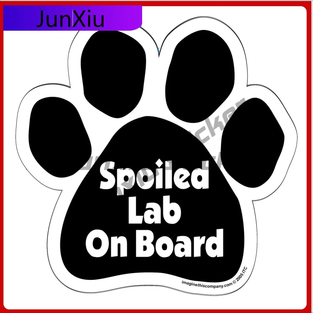 Фото Виниловая наклейка на автомобиль/ноутбук/окно/бампер Spoiled Lab On Board: Эстетичная, водонепроницаемая, уникальная, забавная, милая, ретро, винтажная, крутая. Отличный подарок. №1
