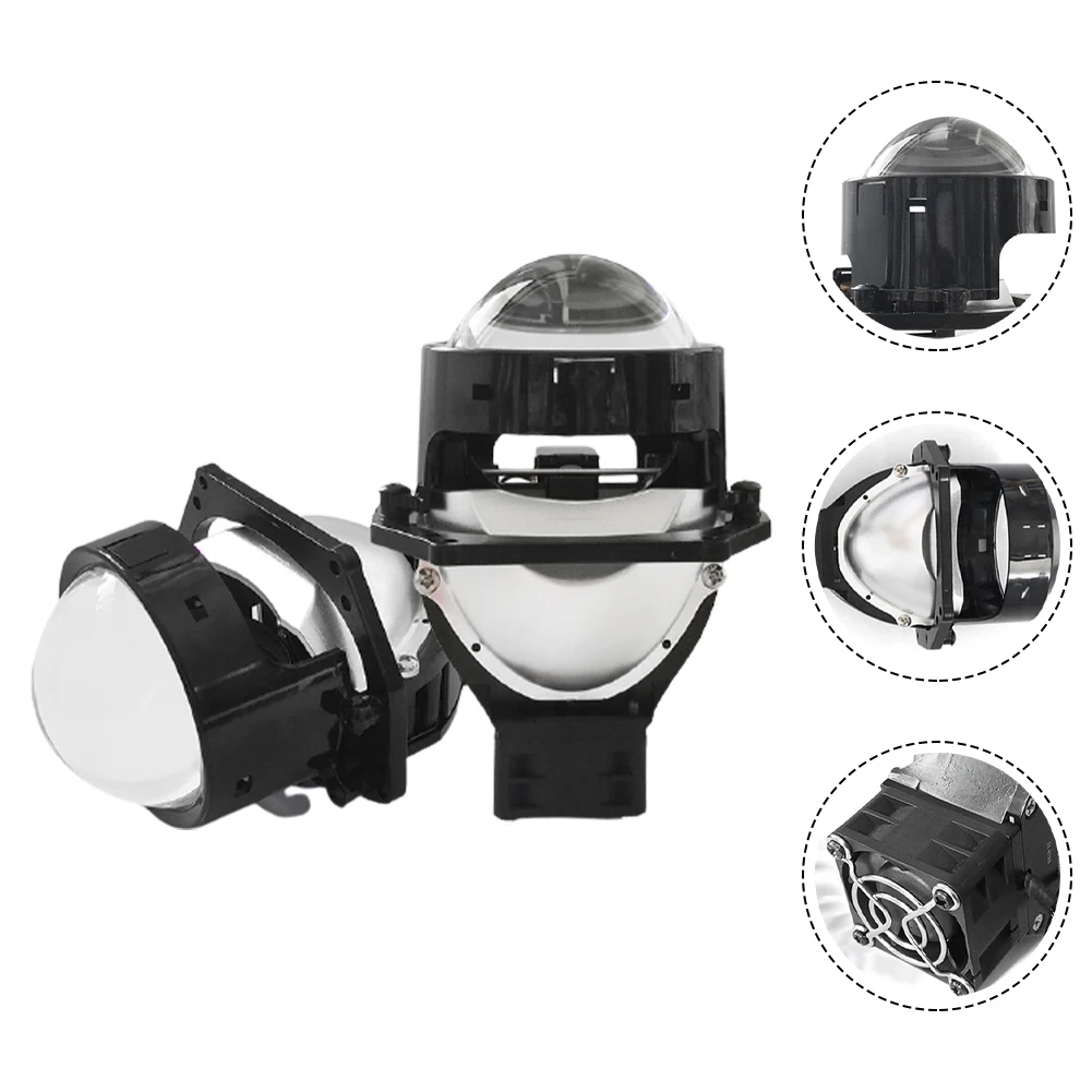 

2pcs DC12V Car LED Bifocal Lens 3 Inch HD Spotlight Super Bright Integrated Modified 6000K Bifocal Len Car Lights