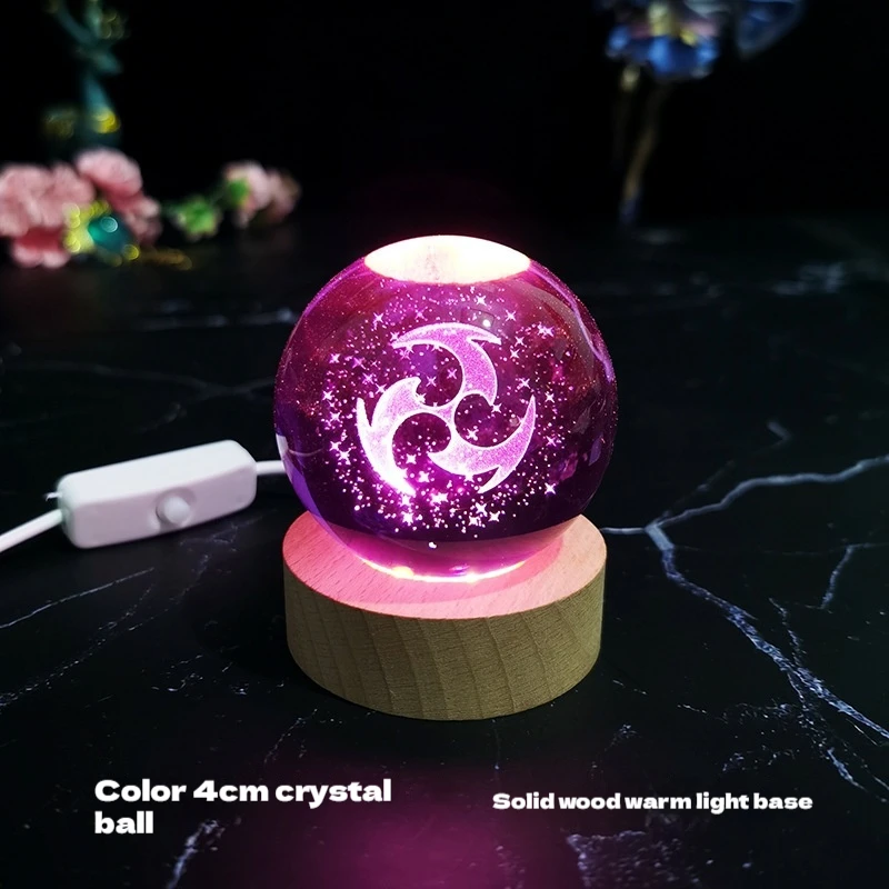 MINISO Genshin Impact 3D ночник хрустальный шар 4 см