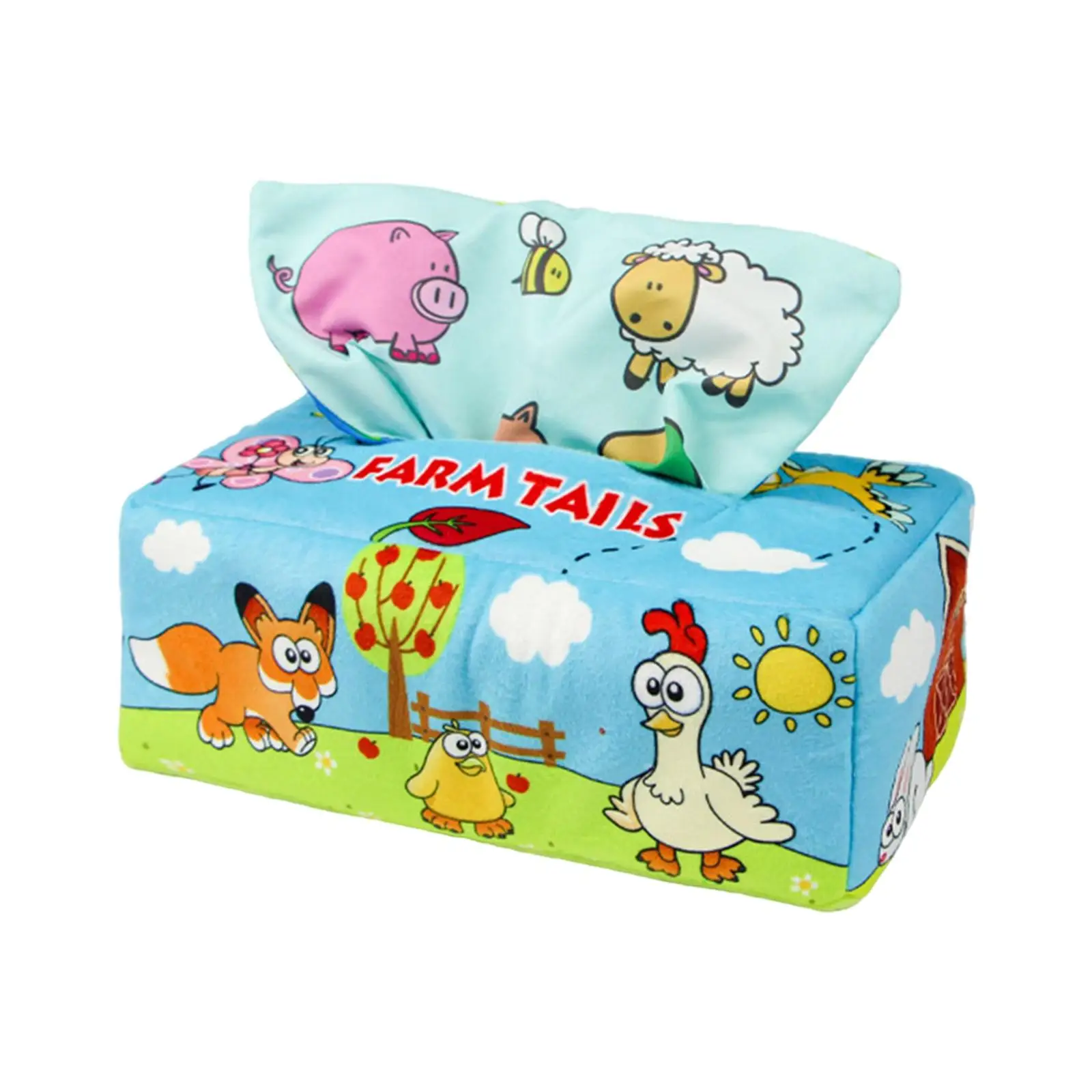 Коробка для детских игрушек с 8 шарфами и 3 морщинами дошкольного обучения мягкая