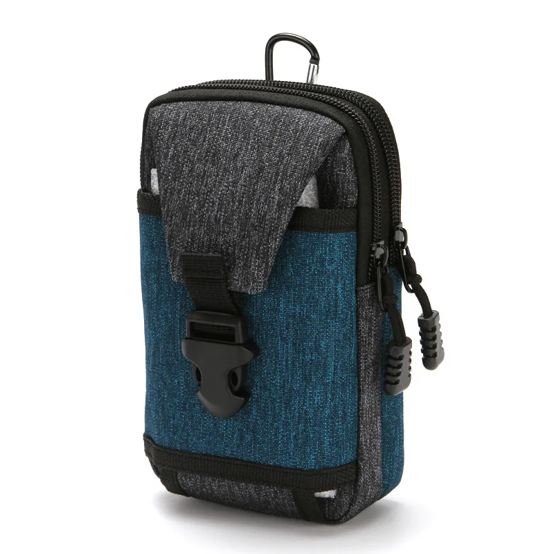 Fashion Canvas Men's Waist Bag Change Mobile Phone Wear Belt Waist Bag Wholesale Outdoor Sports Small Bag