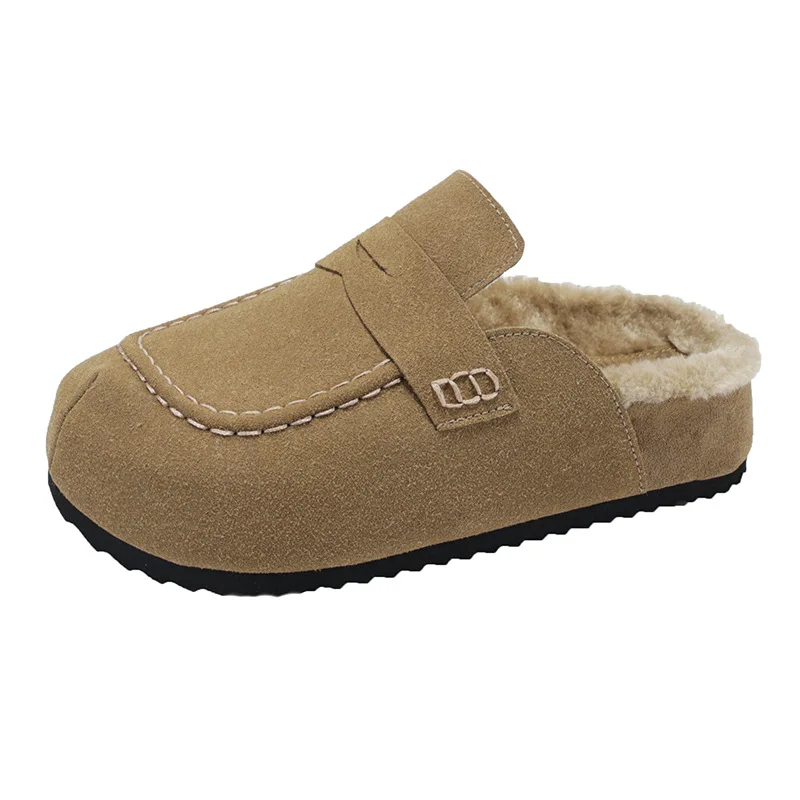 Тапочки Повседневная обувь Женские шлепанцы Низкая платформа с закрытым носком