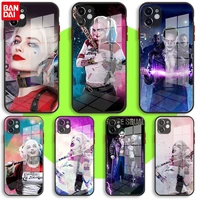 black soft glass case for iphone 13 11 12 mini pro max xs xr x 7 8 6 plus se2 silicone cover harley quinn suicide squad joker