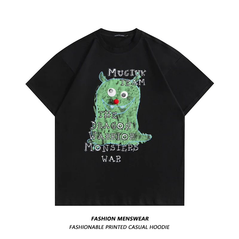 

2022 Summer New Fashion Cartoon Printing Design Men and Women Lovers Oversize Casual T-shirt