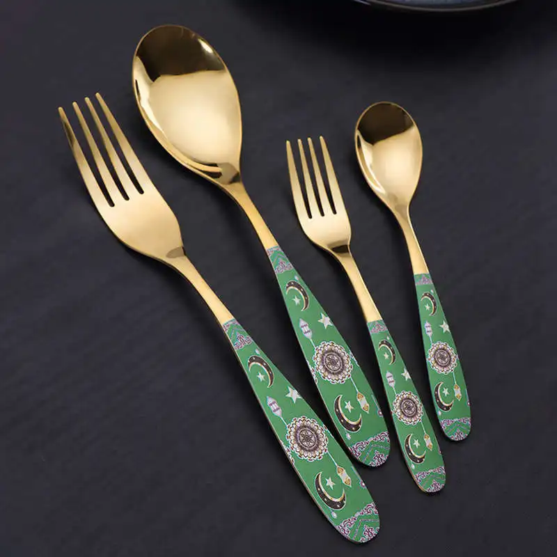 

Столовые приборы из нержавеющей стали, столовые приборы, винтажные вилки, ложки для супа, кухонные столовые приборы, многоразовая посуда, Ср...