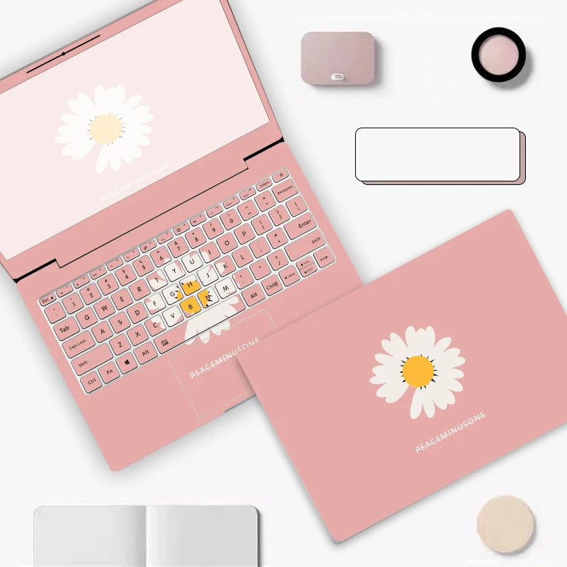 

Pink Flower Rendering Laptop Skin Laptop Protection sticker For Dell INSPIRON Latitude VOSTRO XPS 15 XPS 13 Keyboard Sticker