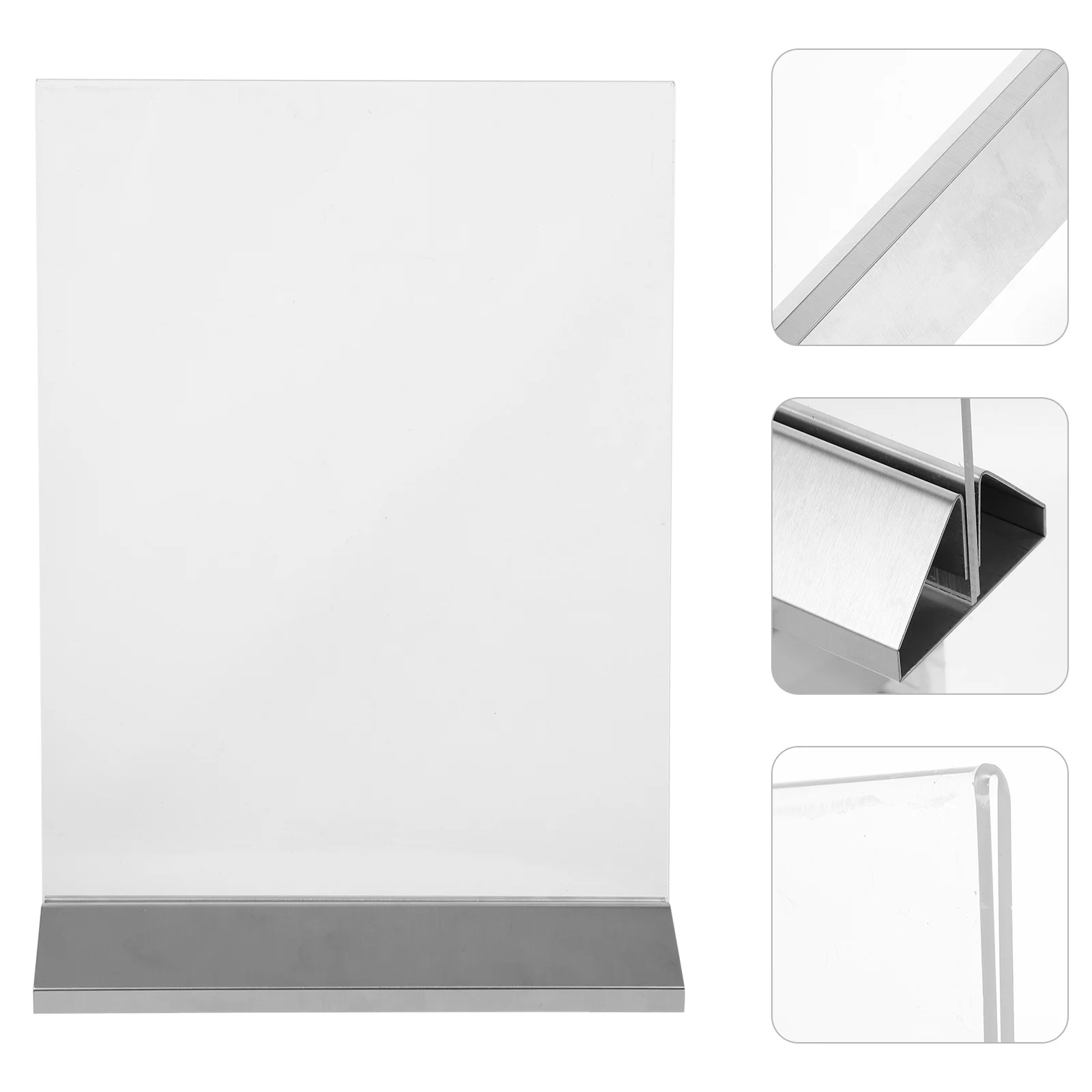 

Подставка для вывески, Акриловая вывеска, настольная подставка для дисплея 85X11, из нержавеющей стали, прозрачные Стенды для картин