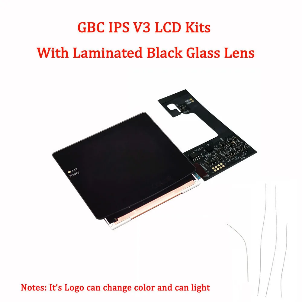 New Black IPS V3 Pre-Laminated LCD Screen Kits with Housing Cover for GBC Highlight Backlight 2021 IPS V3 LCD Screen kits images - 6