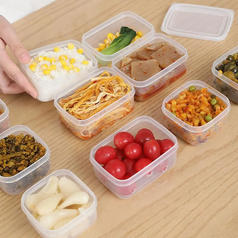 

Grains Organizer Box Refrigerator Food Container Sealed Lid Large Capacity Oven Safe Fresh-Keeping Transparent Storage Box Food