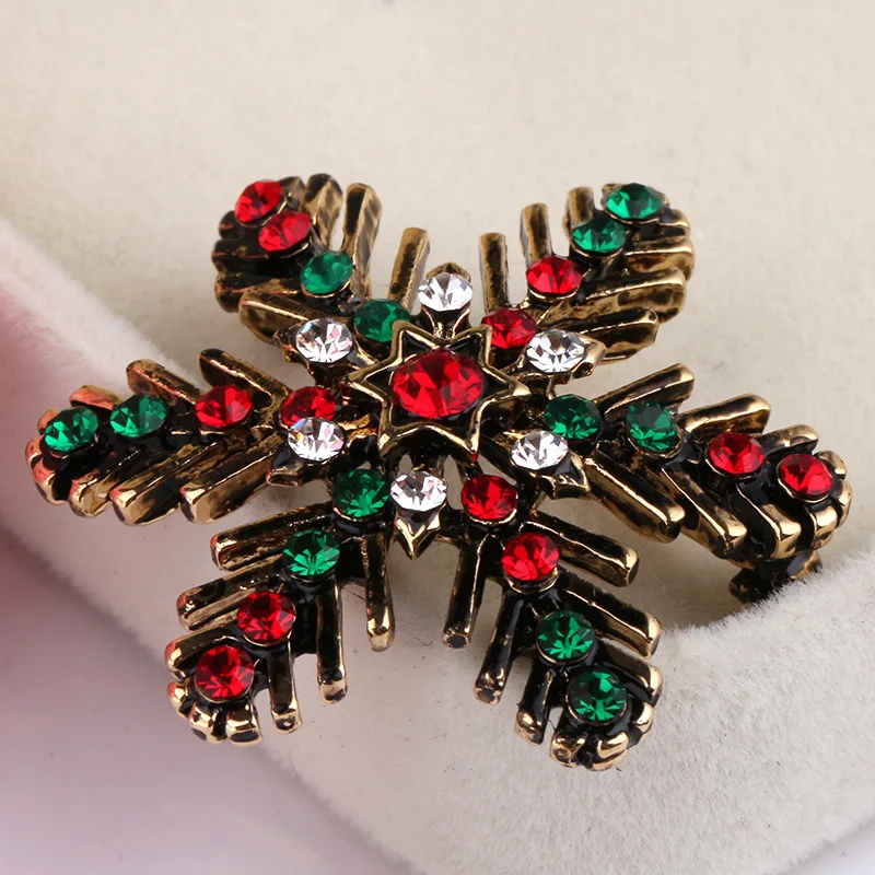 Винтажные броши в форме снежинки для женщин и мужчин крупная брошь булавка