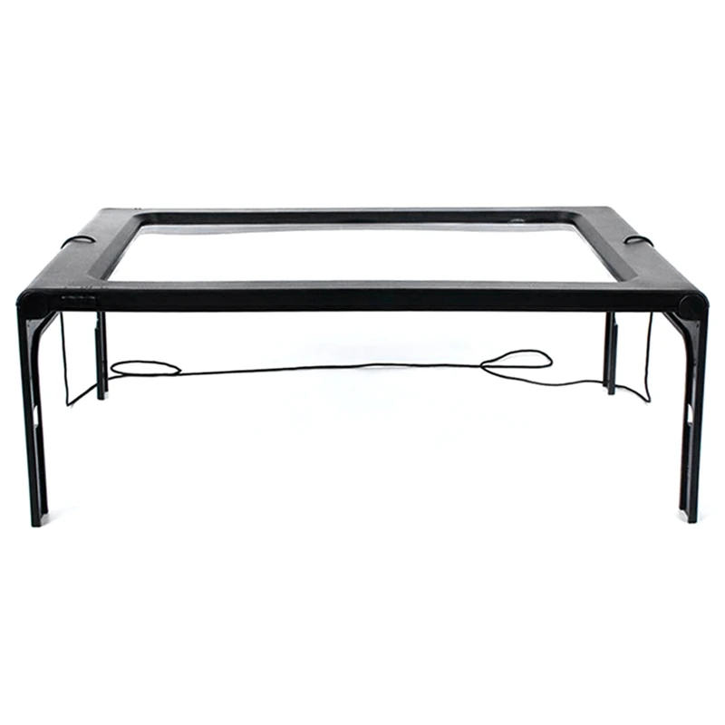 

3X Full Page Magnifying Glass For Reading, Hands-Free Large Rectangular Magnifier With LED Lighted, Foldable Desktop Portable Re