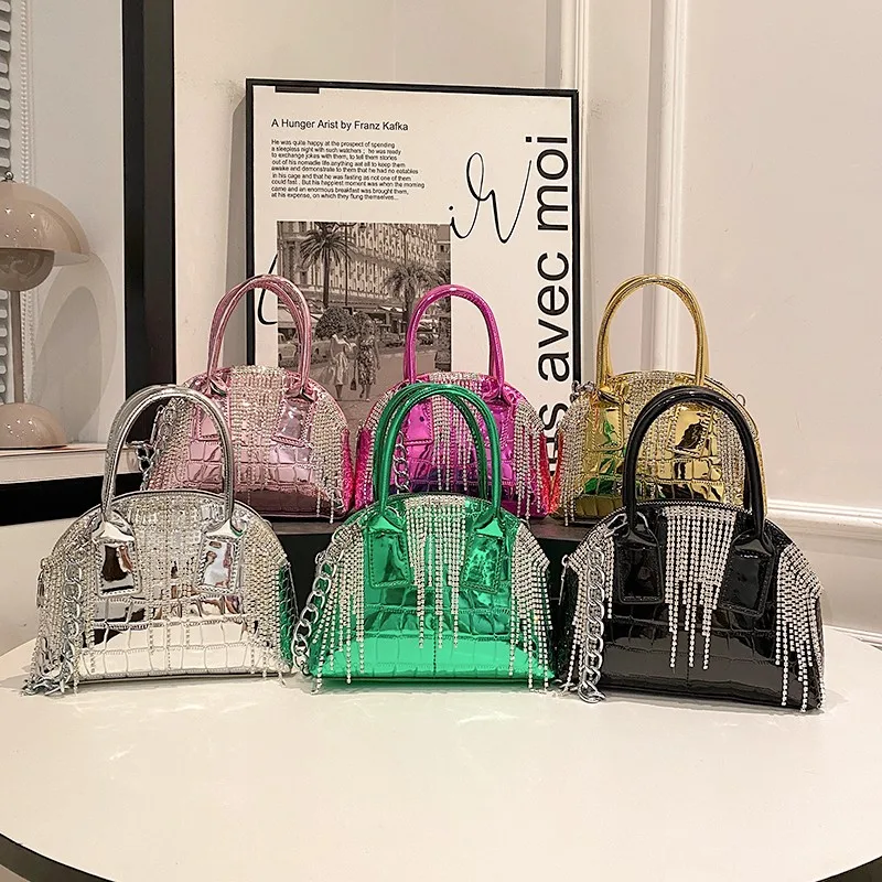 2023 New Tassel Fashion Small Handbags Luxury Designer Chain Crossbody Bags Summer Casual Vintage MultiColour Shoulder For Women