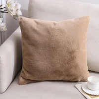 faux rabbit fur cushion cover 45x45cm soft fluffy shaggy pillow cover for sofa home decor car pillow case plush fur pillowcase