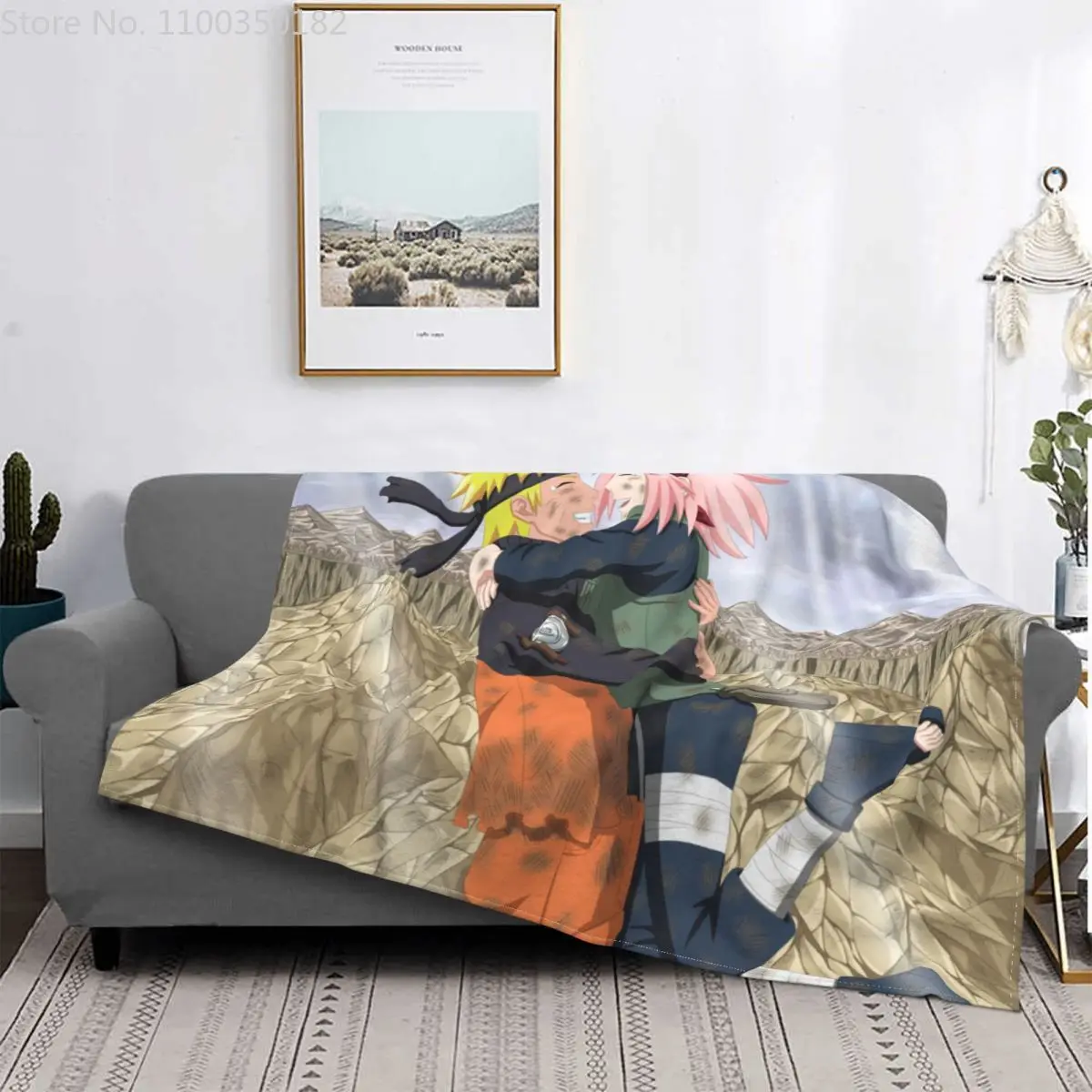

Japanese anime Uzumaki Narutos Haruno Sakura flannel blanket Digital Print Home Decoration Bedroom Office Sofa Nap Blanket