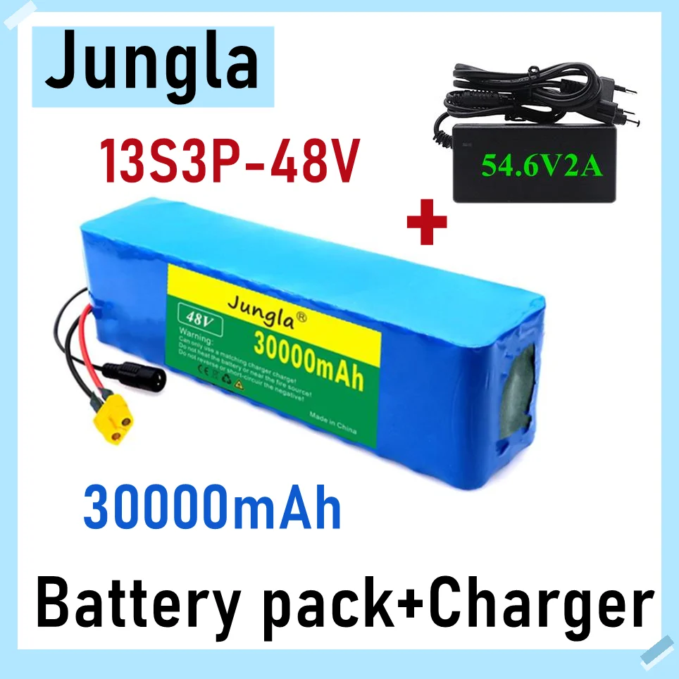

100% Original 48V 30Ah 1000watt 13S3P 18650 Battery Pack 54.6v E-bike Electric bicycle battery Scooter with 25A discharge BMS
