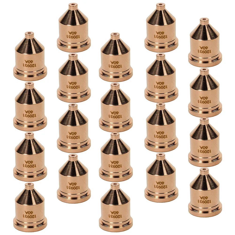 

20PCS Plasma Cutter Nozzles Torch Tips 60A 120931 For 1250 Cutting Machine Plasma Cutter Cutting Torch Tip Nozzles Consumables