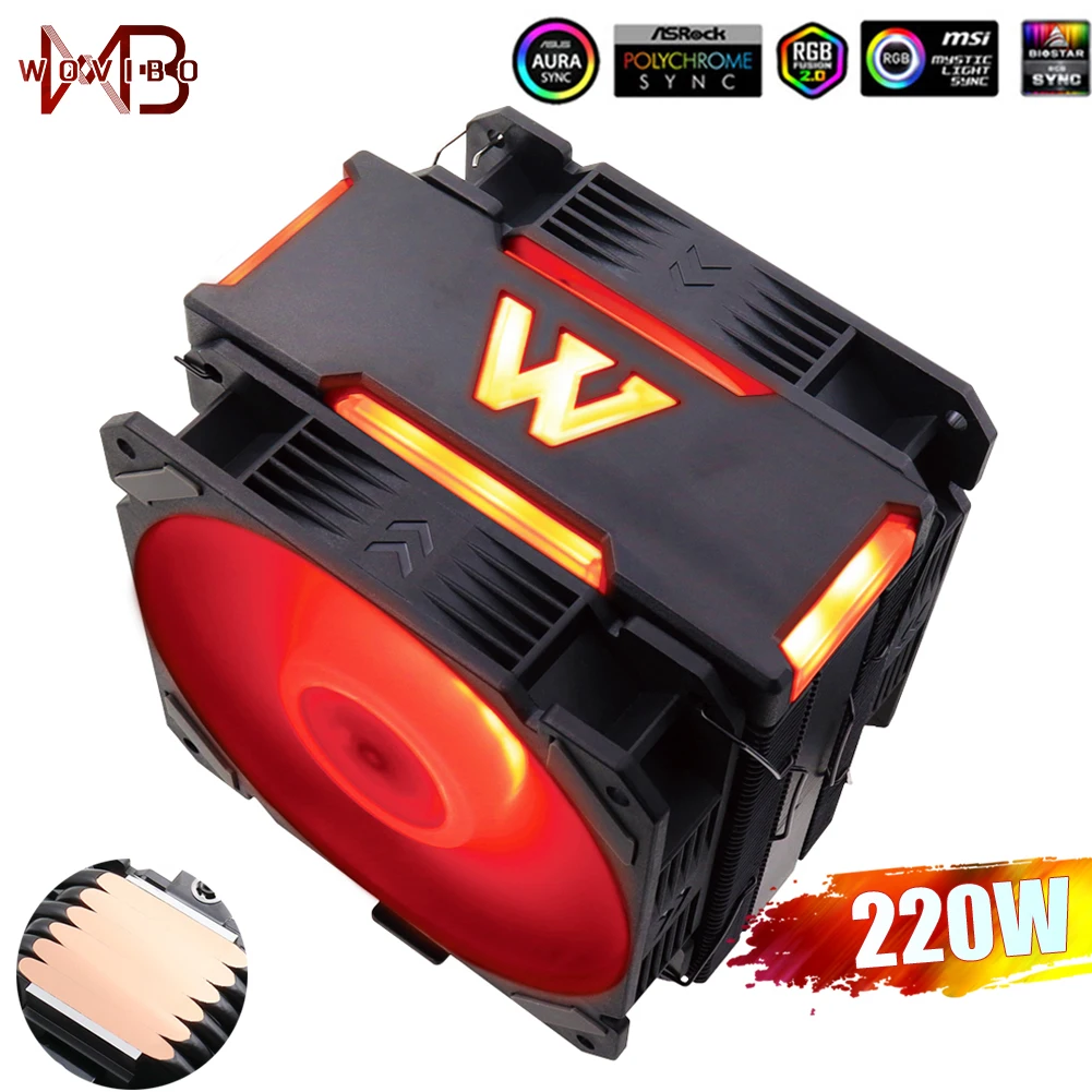 Fan 6 Heat Pipes Ventilador Ventilateur For Intel 1150 1151 1155 1700 2011 X79 X99 Amd Am3 Am4 Socket Radiator