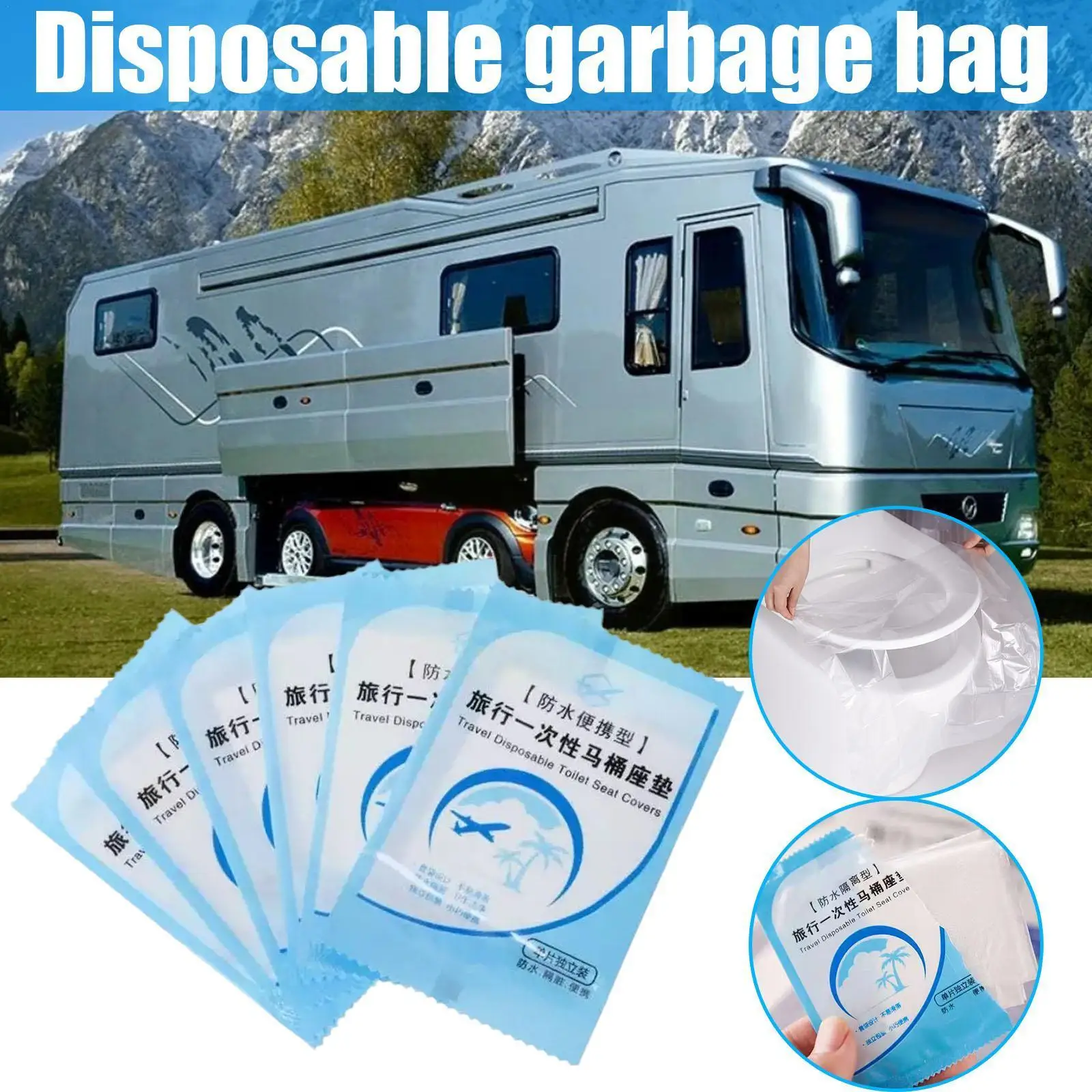 

30/50pc Portable Disposable Toilet Cover Waterproof Restroom Prevent Travel Cover Tools Camping Bacterial Bathroo Q0y3