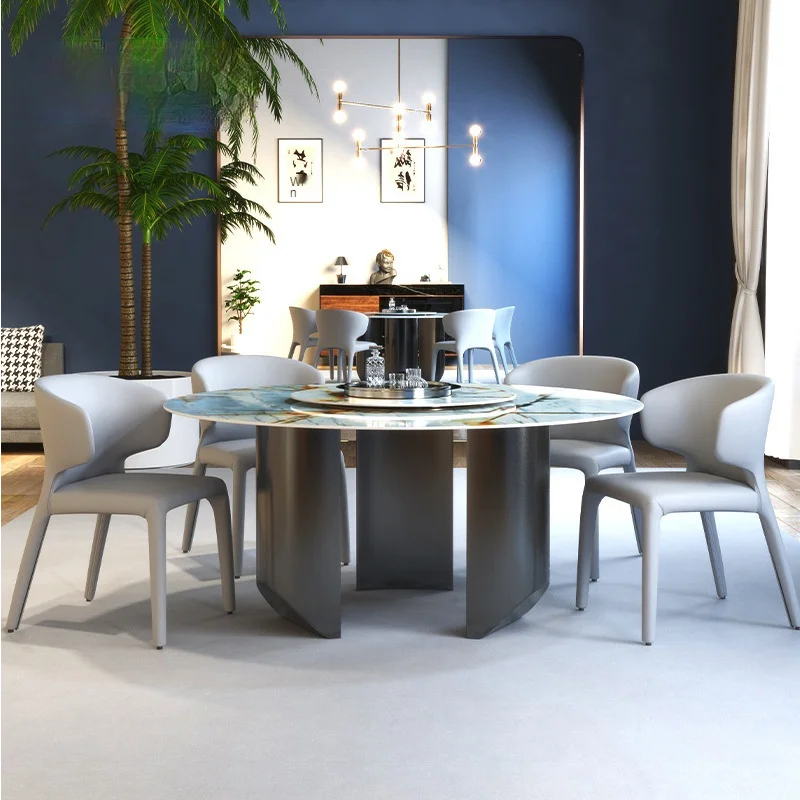 

Console Kitchen Dining Table Set Mobile Round Modern Luxury Marble Table Nordic Bedroom Mesa De Jantar De Hotel Furnitures