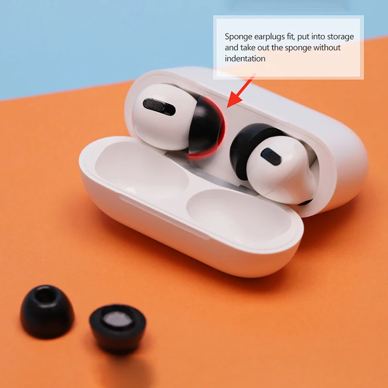 

Noise Isolate Memory Foam Ear Tips Wireless Earplug Replacement Earbuds Cover