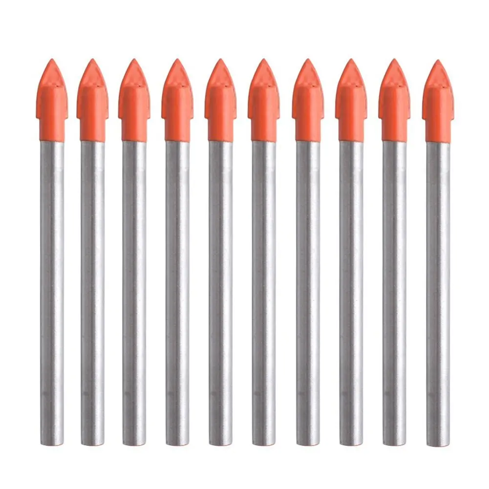 

10 Pieces 6MM Glass and Tile Drill Bits Set Carbide Drilling Tool