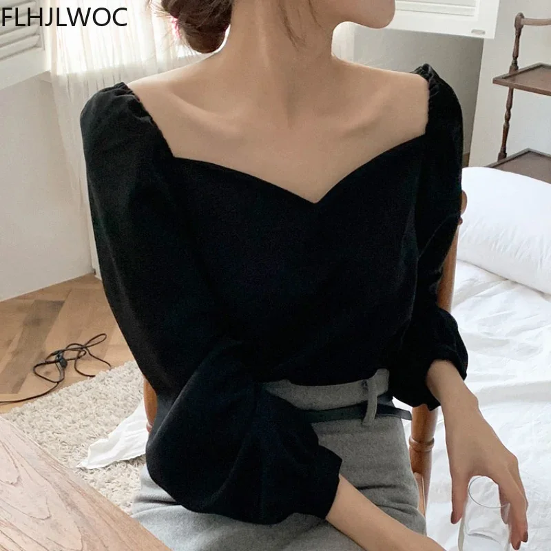 Осень Зима Новый Корейский Дизайн Шикарные Хлопковые Топы Женская Мода Офис Леди