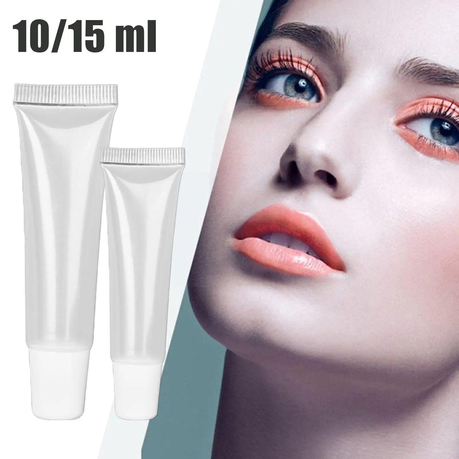 

10/15 мл пустые пластиковые косметические дозирующие трубки, мини портативные дорожные трубки, наклонная Поворотная Крышка для губ, мягкая тр...