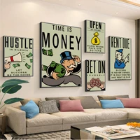 monopoly time is money movie posters decoracion painting wall art kraft paper room wall decor
