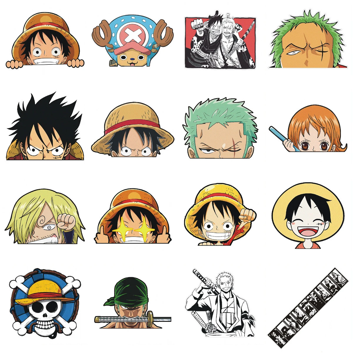 

One Piece Chopper Luffy Car Sunscreen Reflective Stickers Zoro Styling Waterproof Auto Window Decals Windshield Decorations